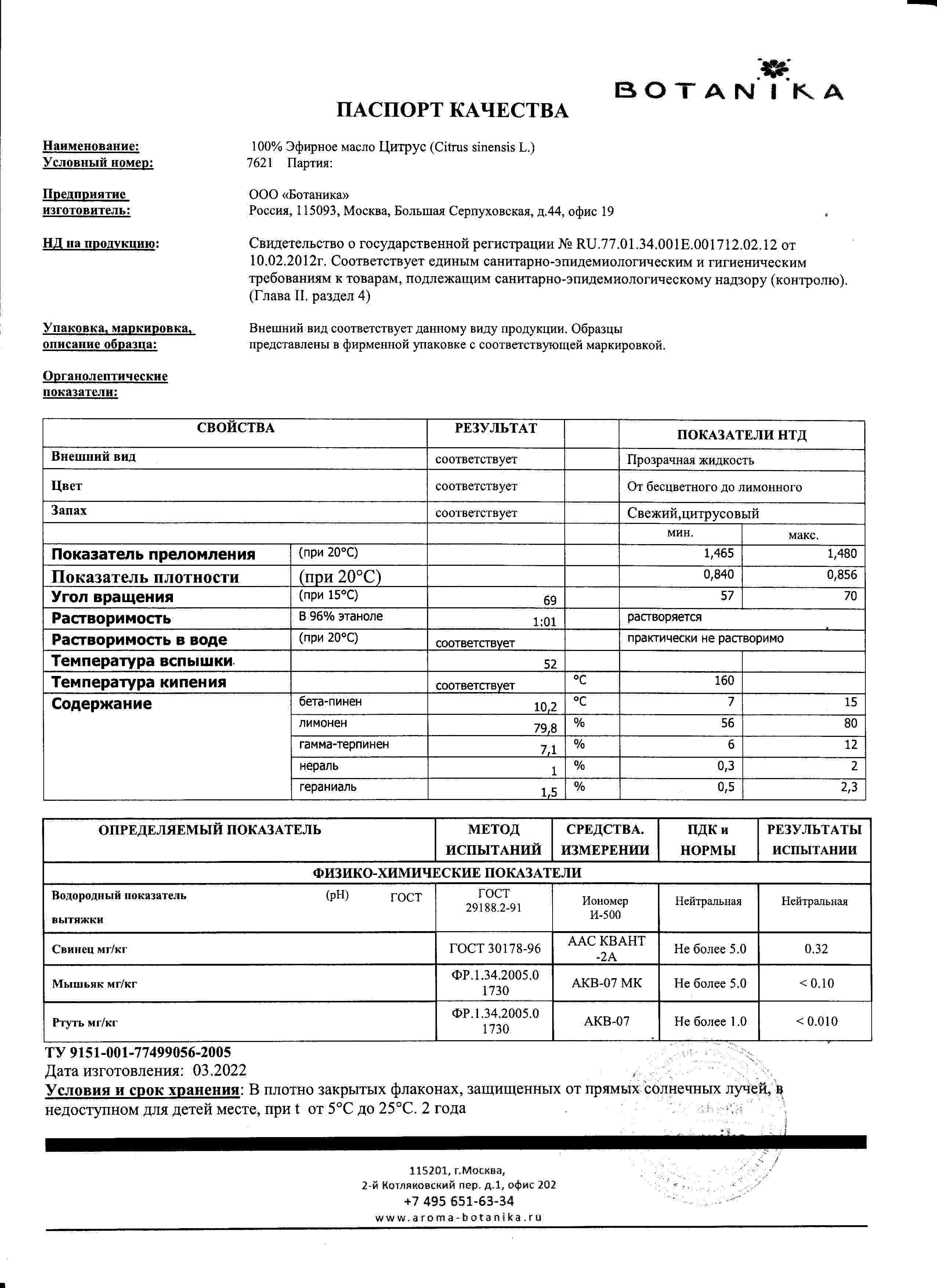 Паспорт №032022